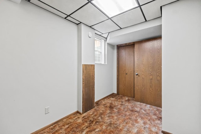 2591 Carver Ave E, Maplewood, MN 55119 - below grade area with carpet flooring and baseboards