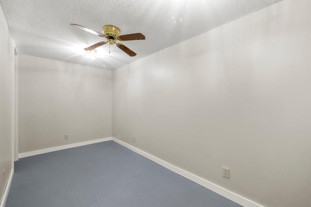 2591 Carver Ave E, Maplewood, MN 55119 - spare room with ceiling fan, baseboards, and a textured ceiling