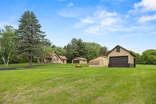 2591 Carver Ave E, Maplewood, MN 55119 - view of green lawn with a garage and an outdoor structure