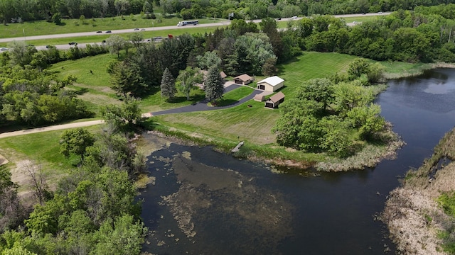 2591 Carver Ave E, Maplewood, MN 55119 - aerial view of property and surrounding area with a large body of water and rural landscape