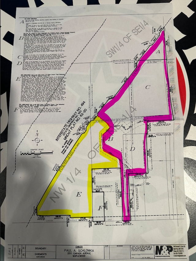 2591 Carver Ave E, Maplewood, MN 55119 - map / location featuring property parcel outlined