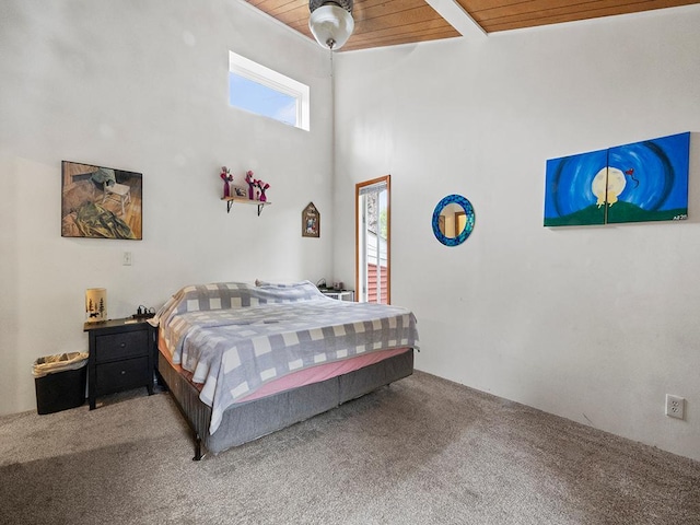 2595 Carver Ave E, Maplewood, MN 55119 - carpeted bedroom featuring wood ceiling