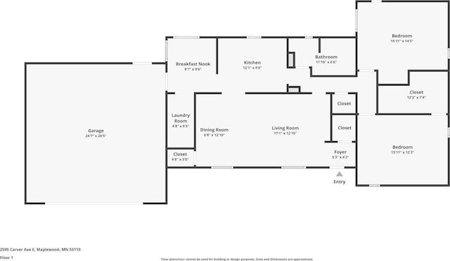 2595 Carver Ave E, Maplewood, MN 55119 - floor plan / room layout