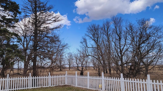 view of yard with a fenced front yard