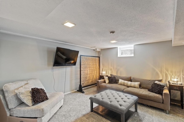 2915 Alvarado Ln N, Plymouth, MN 55447 - living area featuring carpet flooring and a textured ceiling