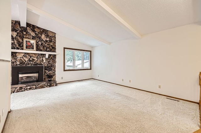 211 Mckinley St, Anoka, MN 55303 - unfurnished living room featuring carpet floors, baseboards, and a fireplace