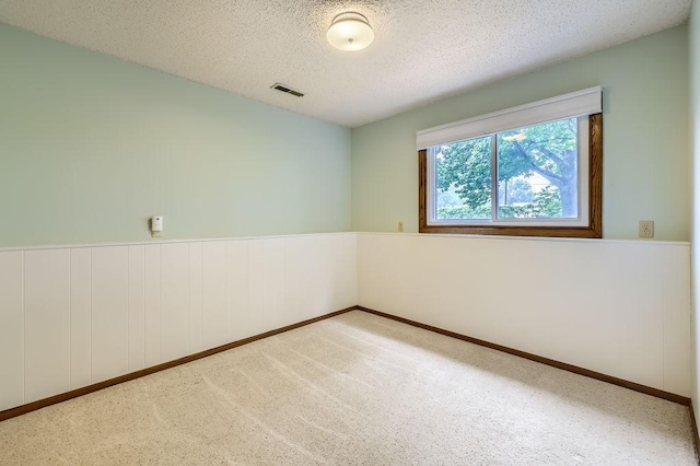 211 Mckinley St, Anoka, MN 55303 - carpeted spare room featuring wainscoting and a textured ceiling
