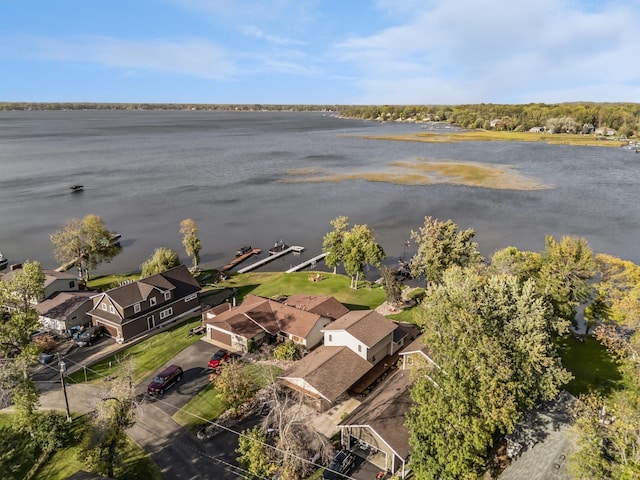 1867 Beach Dr SE, Forest Lake, MN 55025 - aerial perspective of suburban area featuring a large body of water