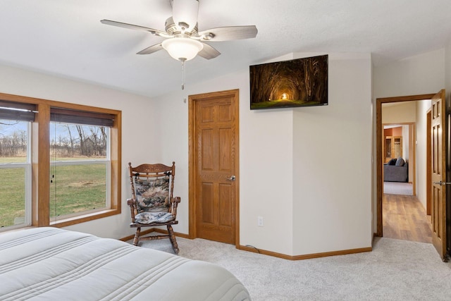 34115 Malmberg Ave, Chisago Lake Twp, MN 55045 - bedroom featuring light carpet and a ceiling fan