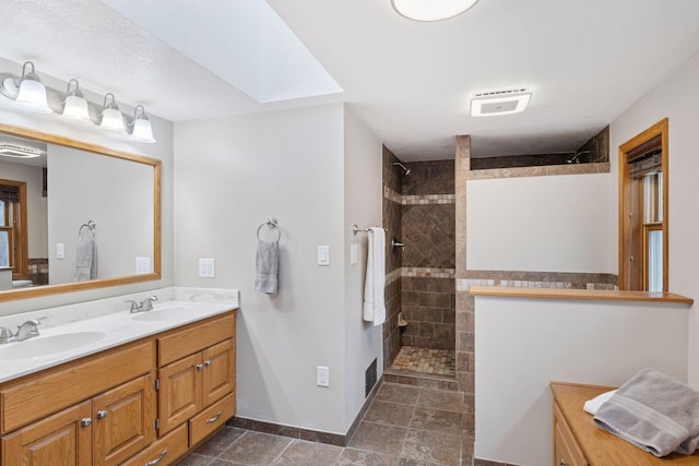 34115 Malmberg Ave, Chisago Lake Twp, MN 55045 - bathroom with double vanity and a walk in shower
