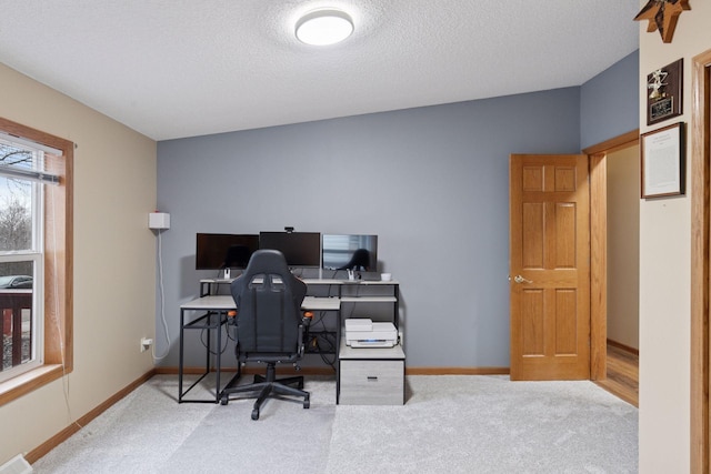 34115 Malmberg Ave, Chisago Lake Twp, MN 55045 - carpeted office featuring a textured ceiling and baseboards