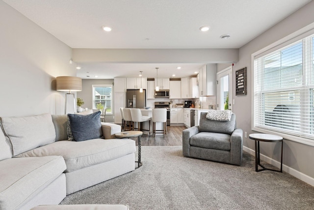 9444 Bridle Way, Victoria, MN 55386 - living area featuring recessed lighting and baseboards