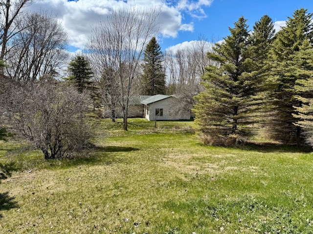 view of grassy yard