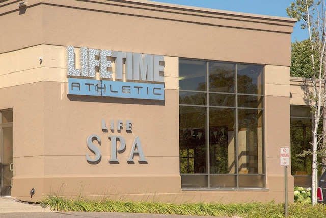 exterior view of stucco siding