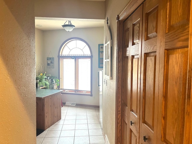 10822 Steamboat Loop NW, Walker, MN 56484 - entryway with light tile patterned floors and a textured wall