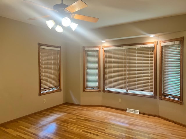 10822 Steamboat Loop NW, Walker, MN 56484 - empty room featuring wood finished floors and a ceiling fan