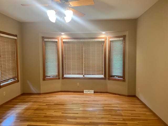 10822 Steamboat Loop NW, Walker, MN 56484 - unfurnished room featuring ceiling fan and light wood-style flooring