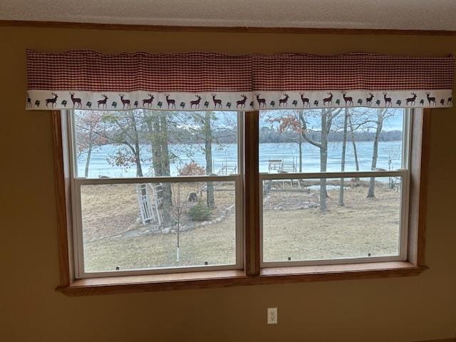 54966 Rainbow Rd, Sand Lake Twp, MN 56636 - detailed view of nearby water and crown molding