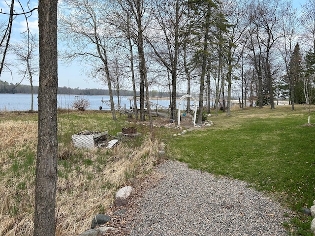 54966 Rainbow Rd, Sand Lake Twp, MN 56636 - view of grassy yard featuring a water view