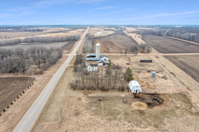 bird's eye view featuring a rural view