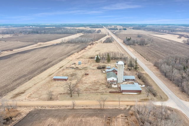 drone / aerial view featuring a rural view