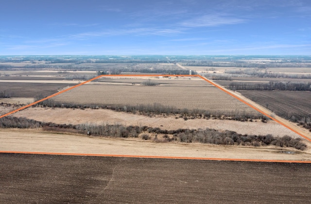 bird's eye view featuring a rural view