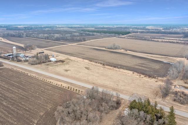 aerial view with a rural view