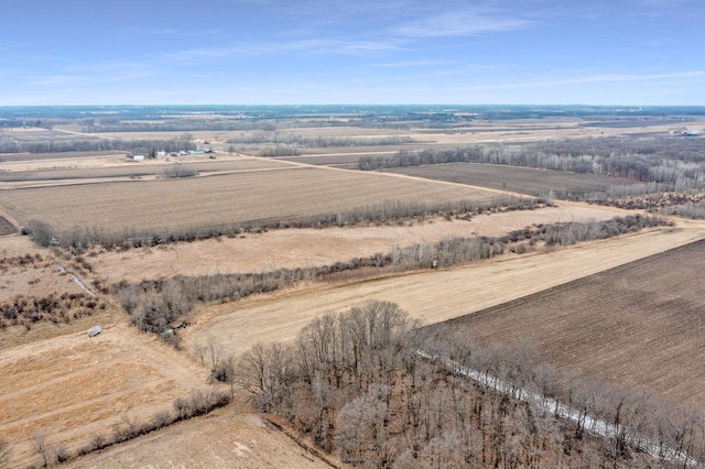 bird's eye view featuring a rural view