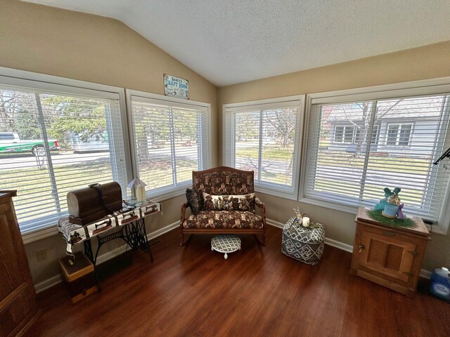 2548 Sumac Rdg, White Bear Lake, MN 55110 - living area with lofted ceiling, wood finished floors, and a wealth of natural light