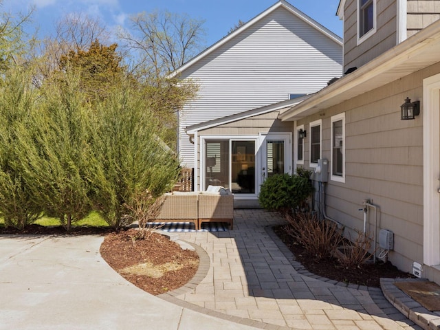view of patio featuring an outdoor living space