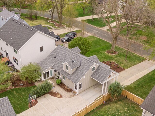 view from above of property