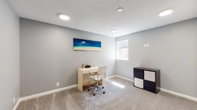 11373 Balsam Way, Woodbury, MN 55129 - carpeted office space with baseboards and a textured ceiling