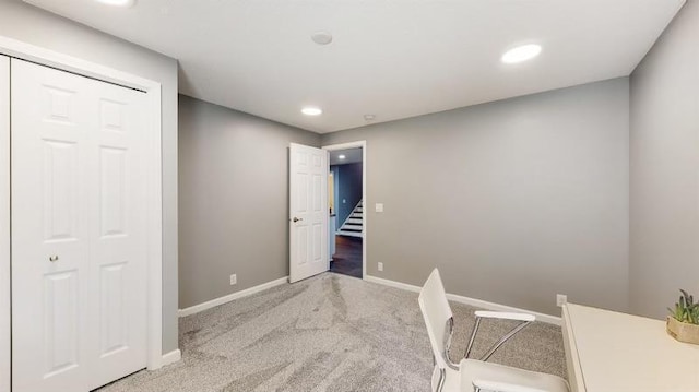 11373 Balsam Way, Woodbury, MN 55129 - unfurnished office with carpet floors, baseboards, and recessed lighting