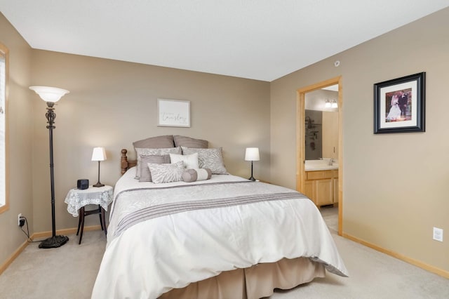 13775 54th Ave N, Plymouth, MN 55446 - bedroom featuring light carpet and connected bathroom