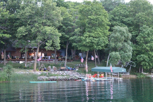 view of water feature