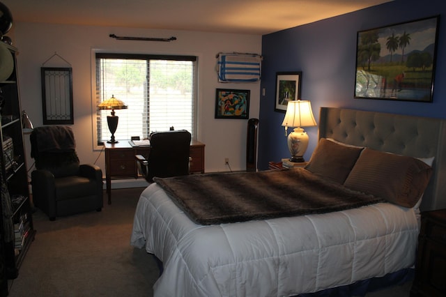 bedroom with carpet