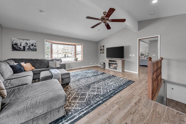 502 Seminole Ave, Osceola, WI 54020 - living area featuring a ceiling fan and wood finished floors