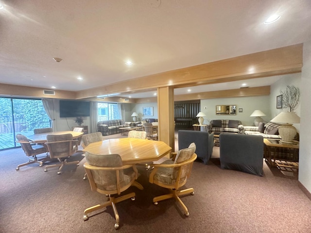 4120 Parklawn Ave Unit 134, Edina, MN 55435 - dining area with recessed lighting and carpet flooring