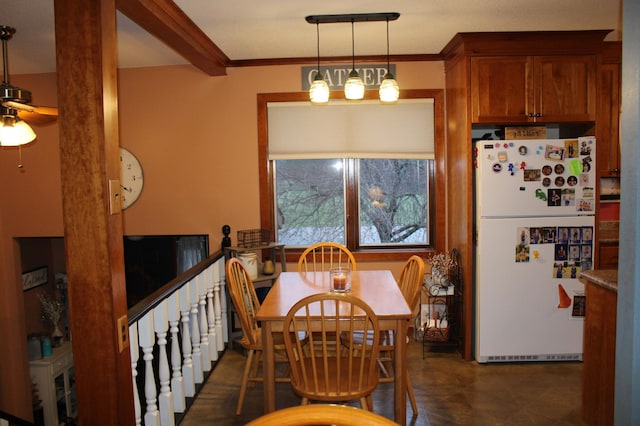100 Park Rd, Staples, MN 56479 - dining room featuring ornamental molding and a ceiling fan