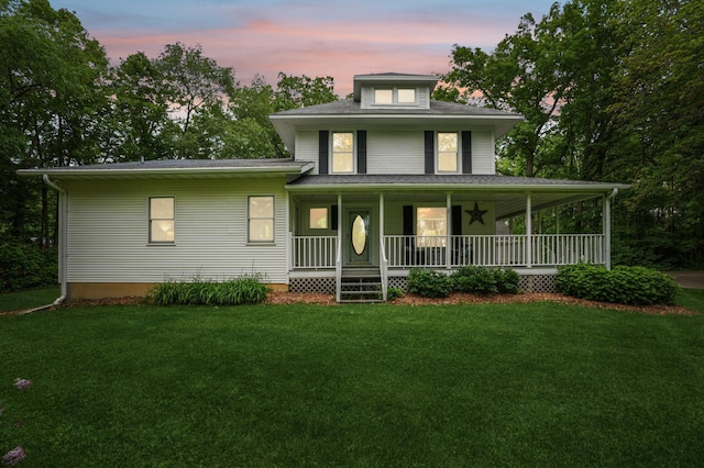 3220 50th Ave, Cady Twp, WI 54749 - view of front of property with a porch and a front lawn