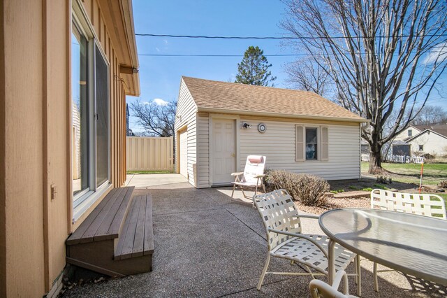 240 S St S, Owatonna, MN 55060 - view of patio / terrace featuring an outdoor structure