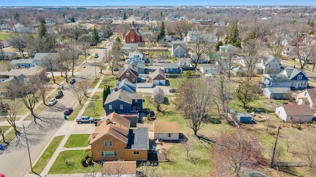 aerial perspective of suburban area