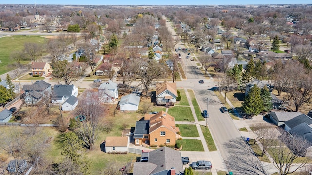 aerial overview of property's location with nearby suburban area