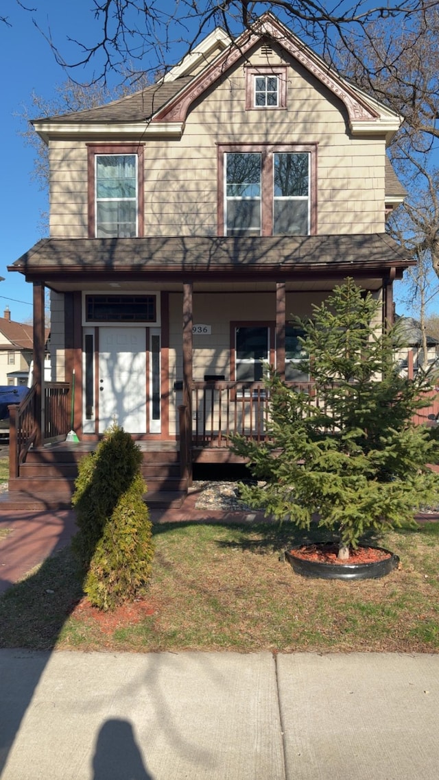 traditional home with covered porch