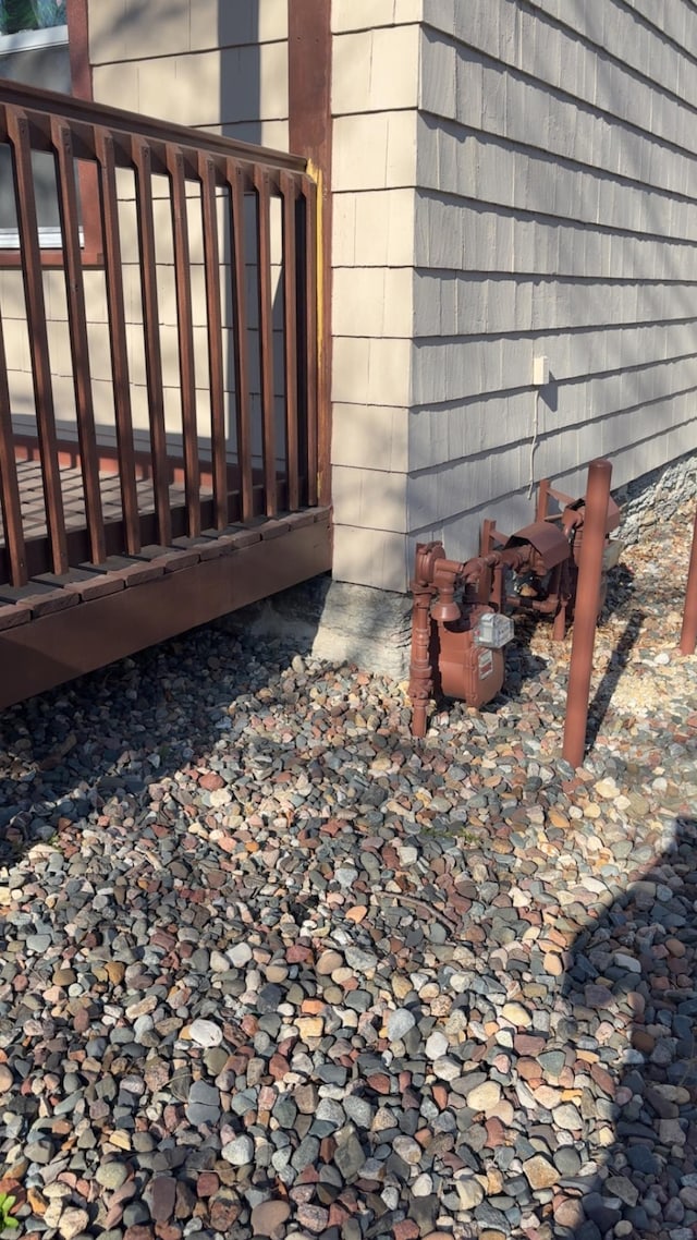 exterior space with gas meter