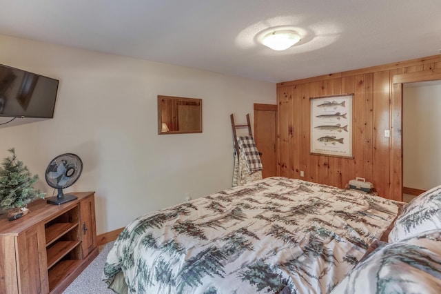 31690 Large Pine Trl, Laporte, MN 56461 - bedroom with wood walls and baseboards