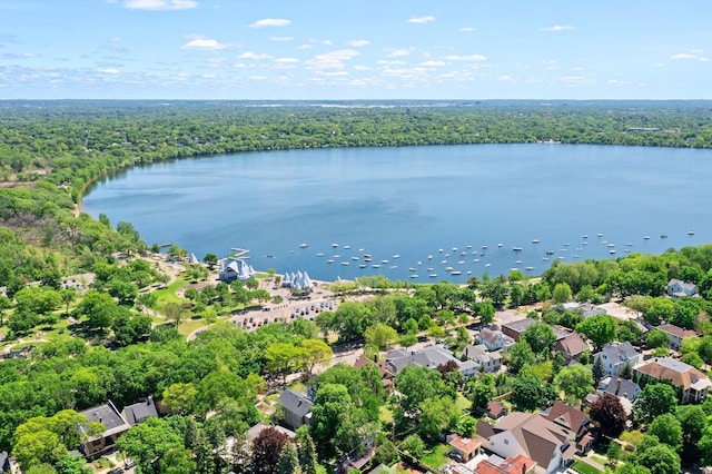 4001 Sheridan Ave S, Minneapolis, MN 55410 - aerial perspective of suburban area featuring a nearby body of water and a heavily wooded area