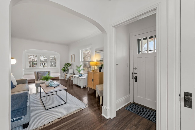 4001 Sheridan Ave S, Minneapolis, MN 55410 - entryway featuring arched walkways, healthy amount of natural light, and wood finished floors