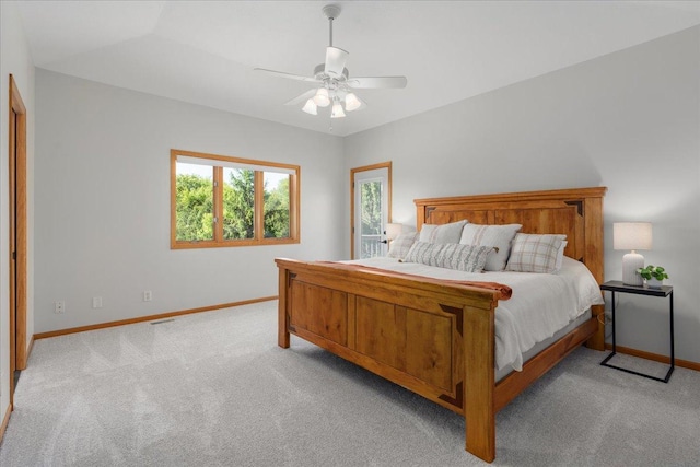 15210 Painters Lane Cir N, West Lakeland Twp, MN 55082 - bedroom with light carpet, baseboards, and a ceiling fan
