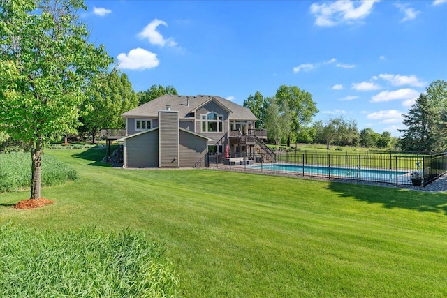 15210 Painters Lane Cir N, West Lakeland Twp, MN 55082 - view of yard with stairway and a deck